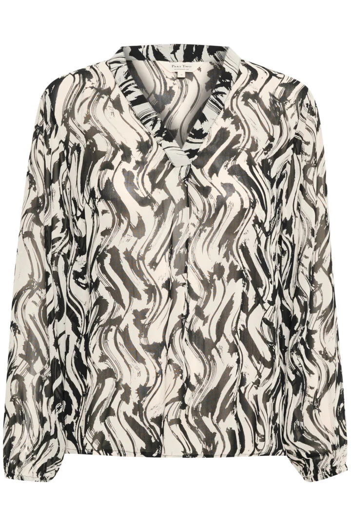 Blouse fluide à motif abstrait – Image 5