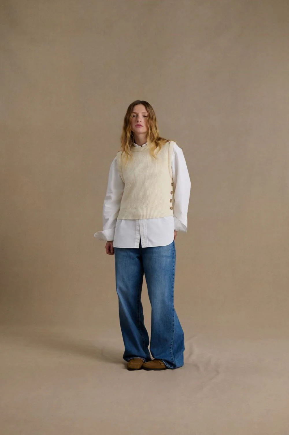 Pull sans manches écru pour femme – Image 5