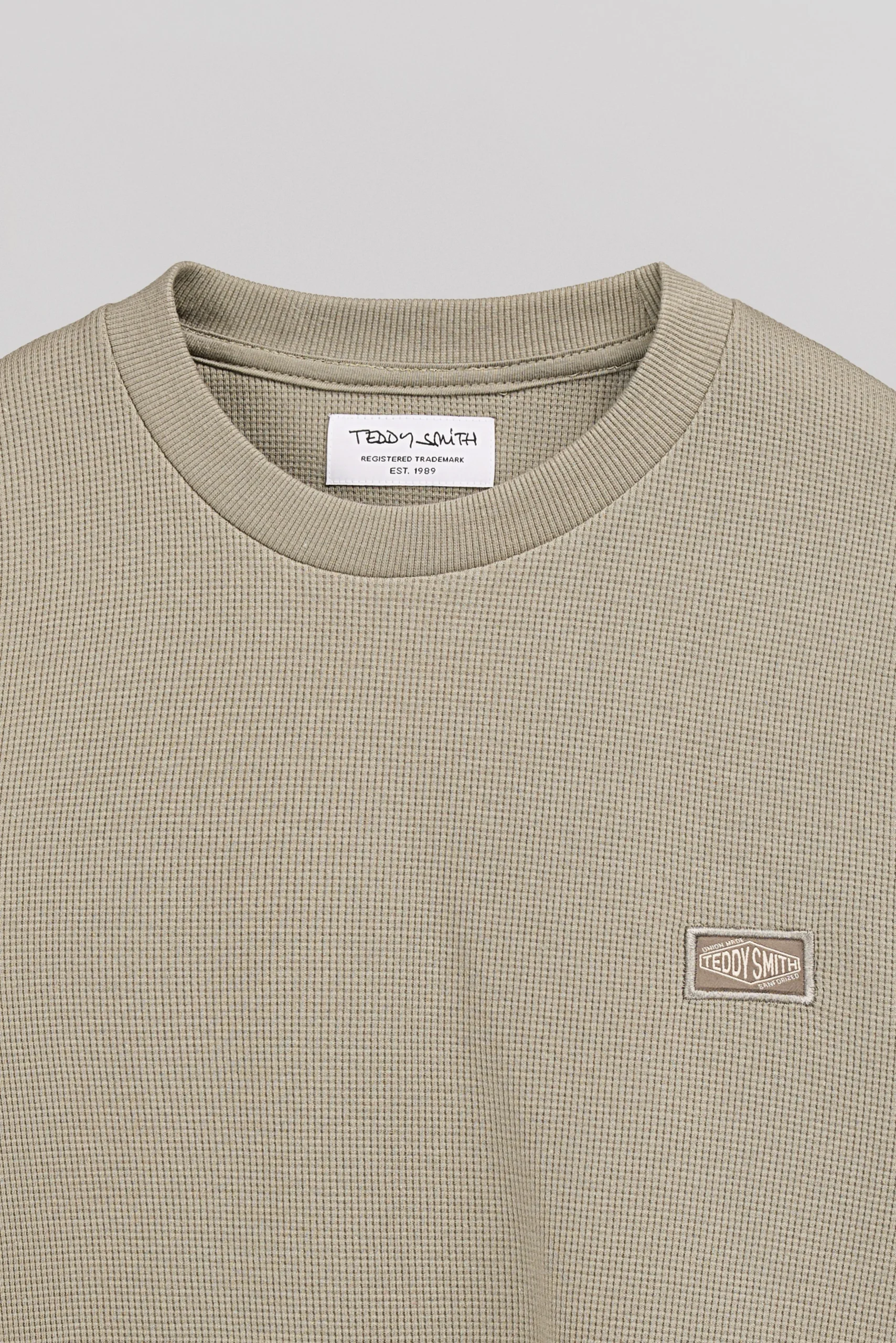 T-shirt T-WAFFLE ML BLEACH KAKI – Image 4