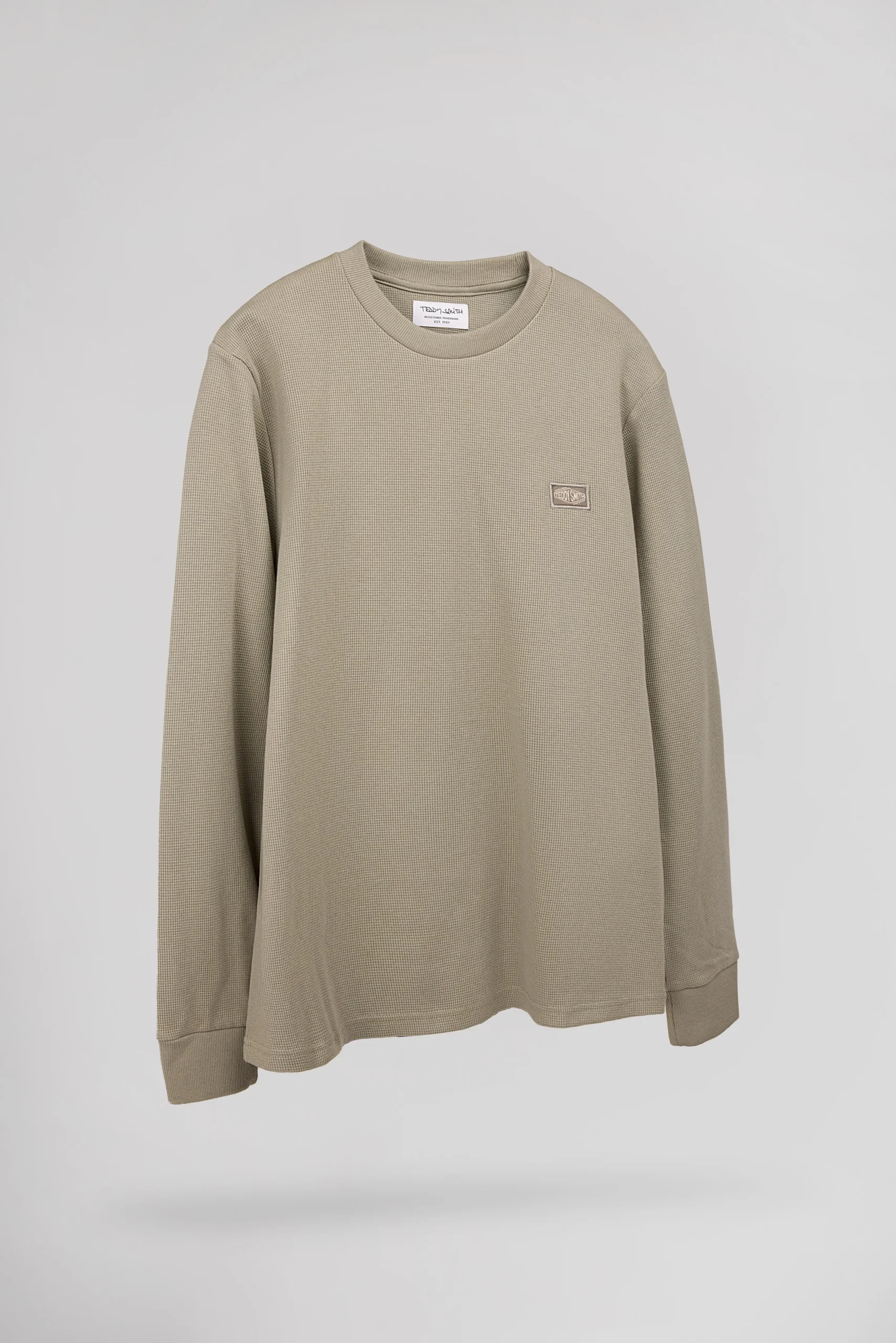 T-shirt T-WAFFLE ML BLEACH KAKI – Image 2