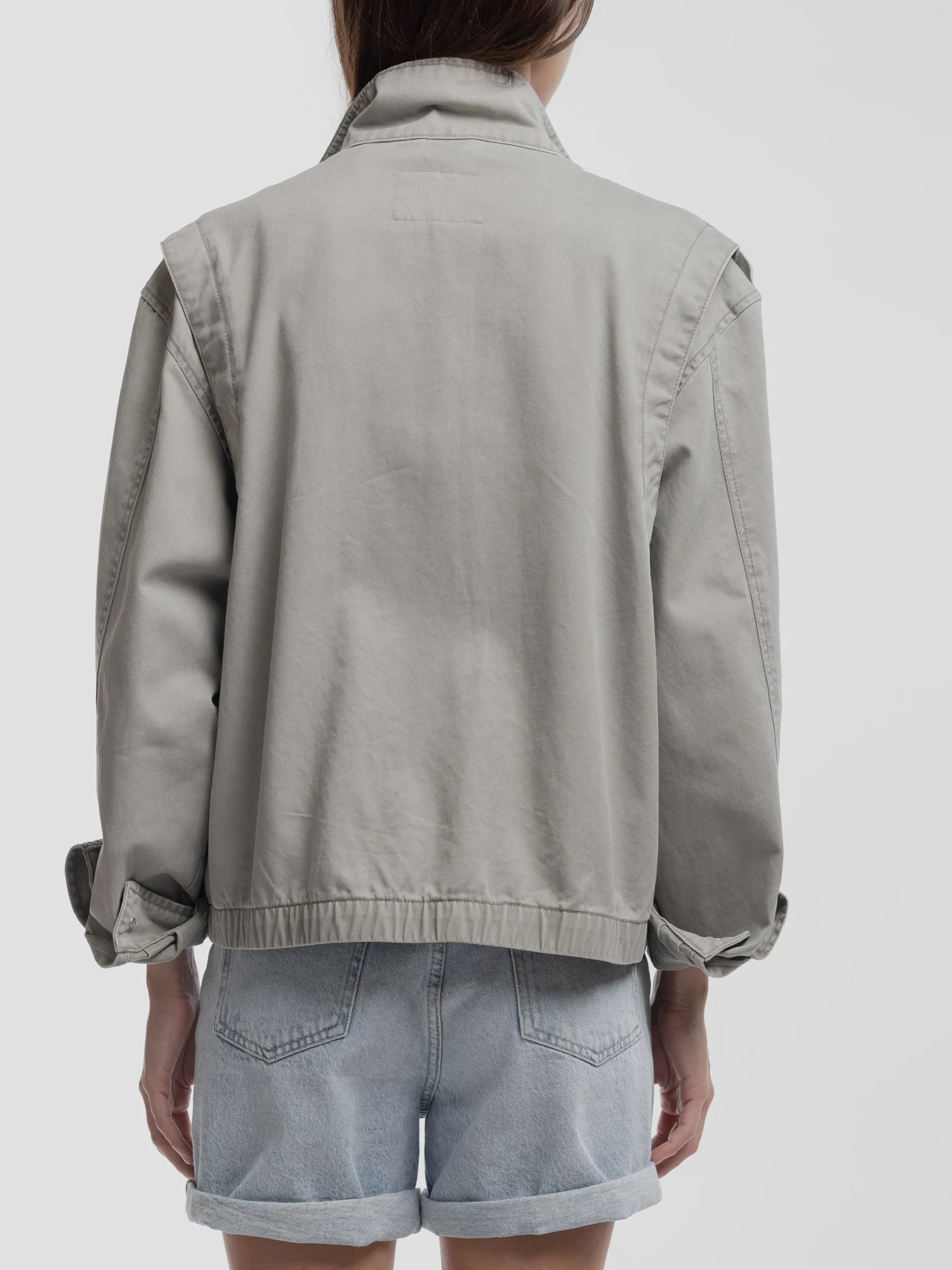 Blouson B-DAKOTA BLEACH KAKI – Image 2