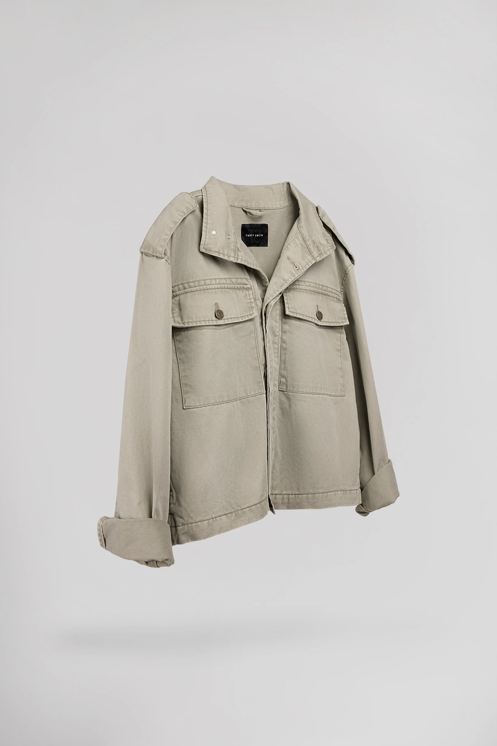 Blouson B-DAKOTA BLEACH KAKI – Image 4