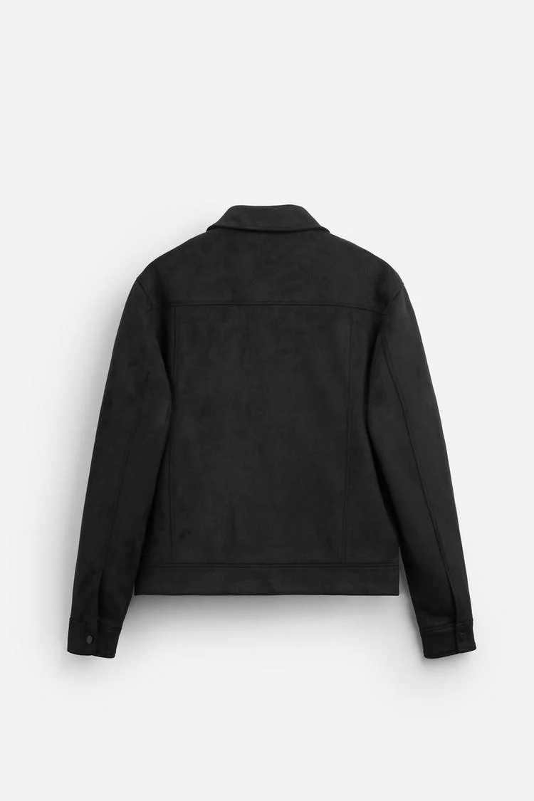 Blouson en matière synthétique - Noir – Image 2
