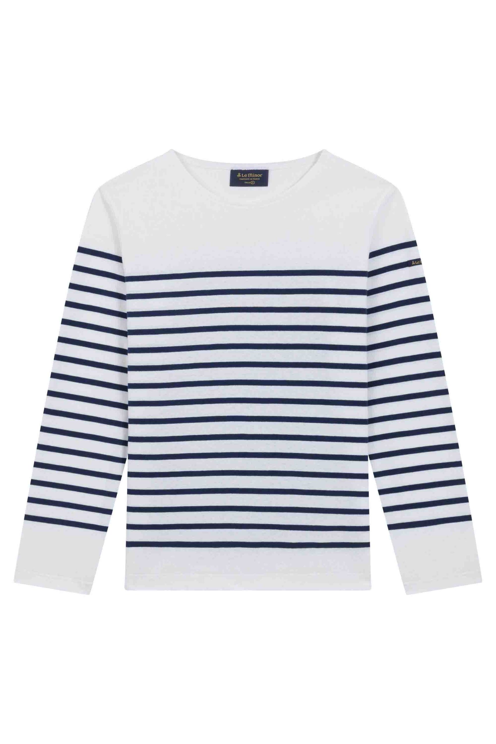 Marinière Marine Nationale blanche et marine pour homme – Image 4