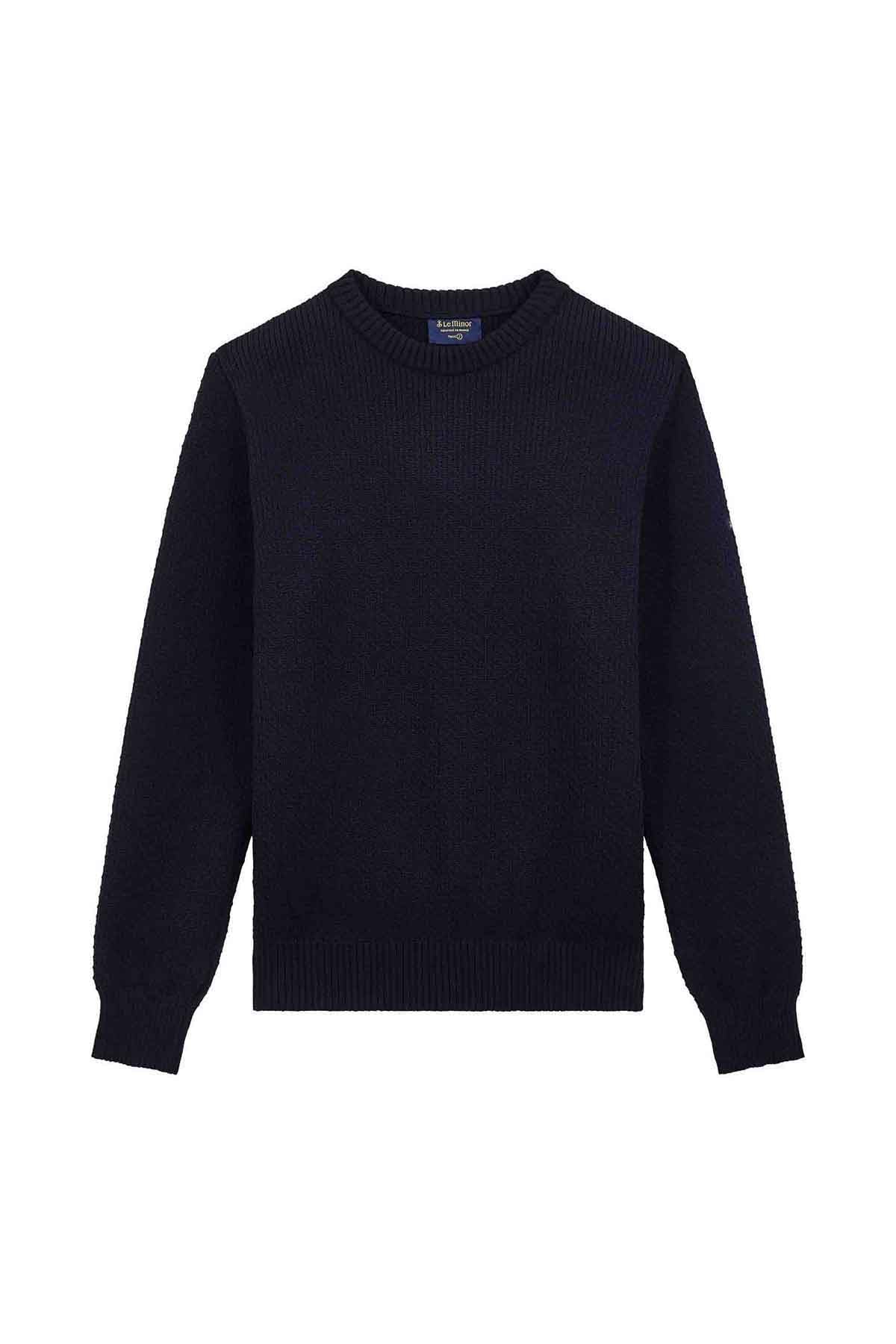 Pull col rond Norvégien bleu marine pour femme – Image 4