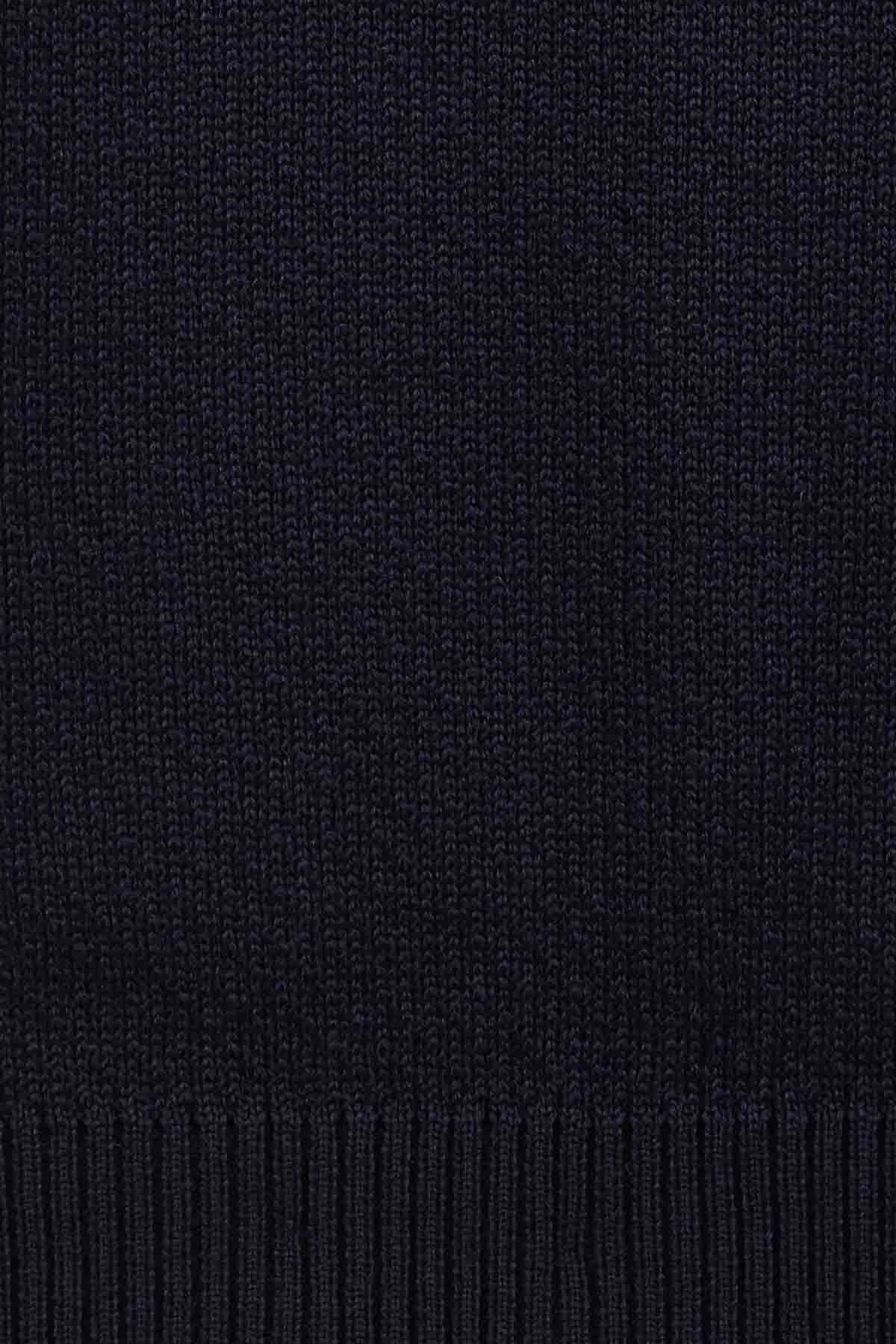 Pull col rond Norvégien bleu marine pour femme – Image 7