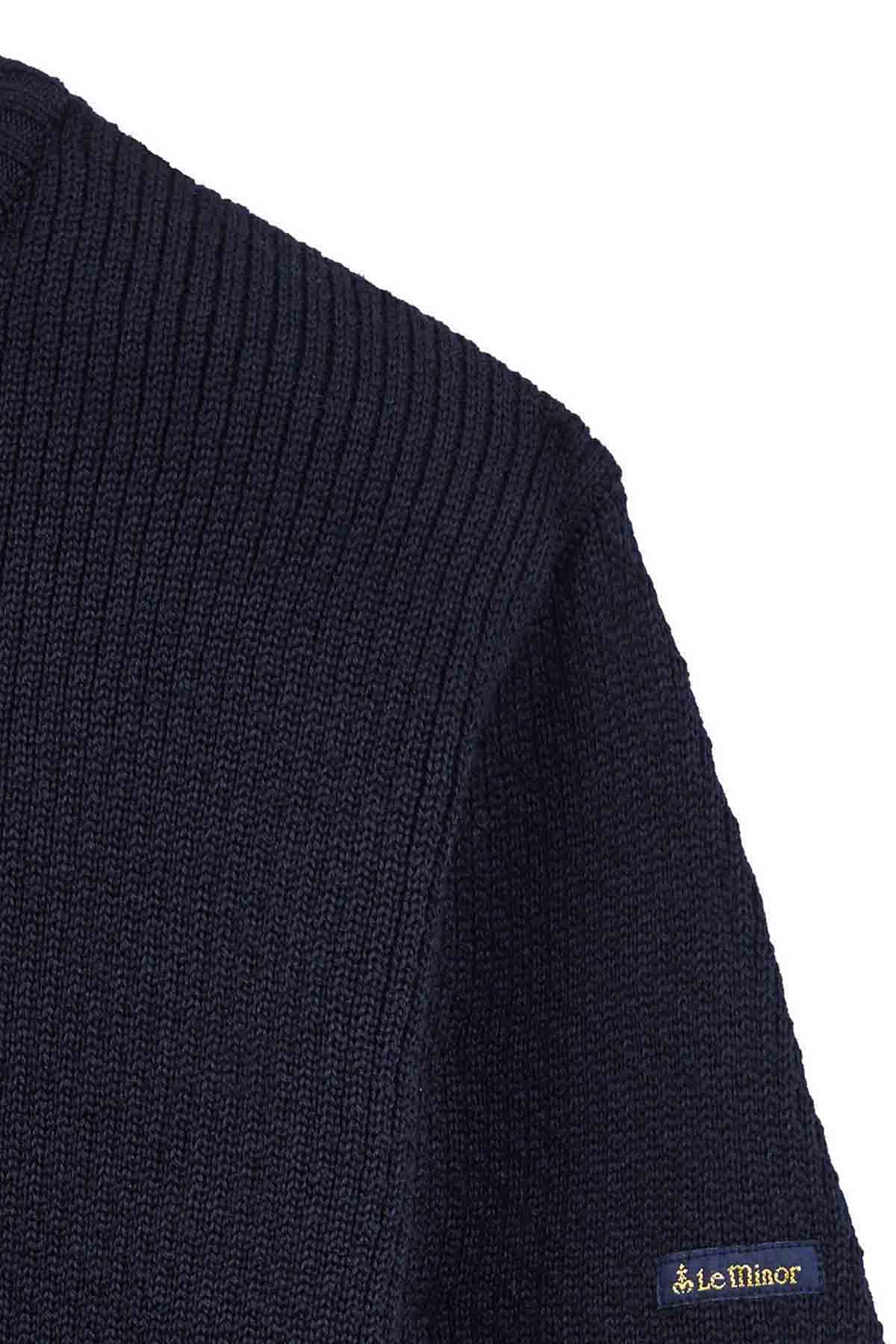 Pull col rond Norvégien bleu marine pour femme – Image 6