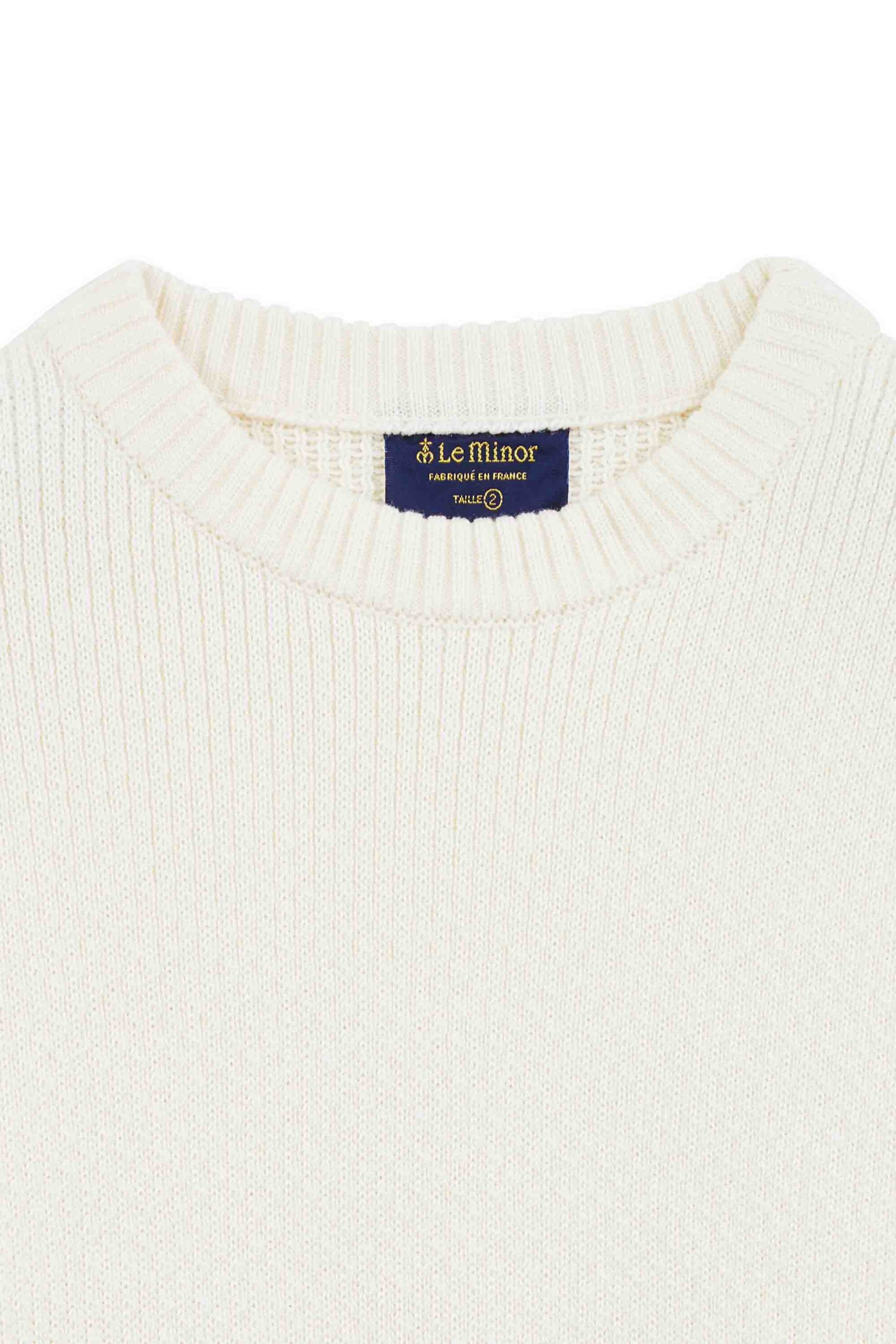 Pull col rond Norvégien écru pour femme – Image 6