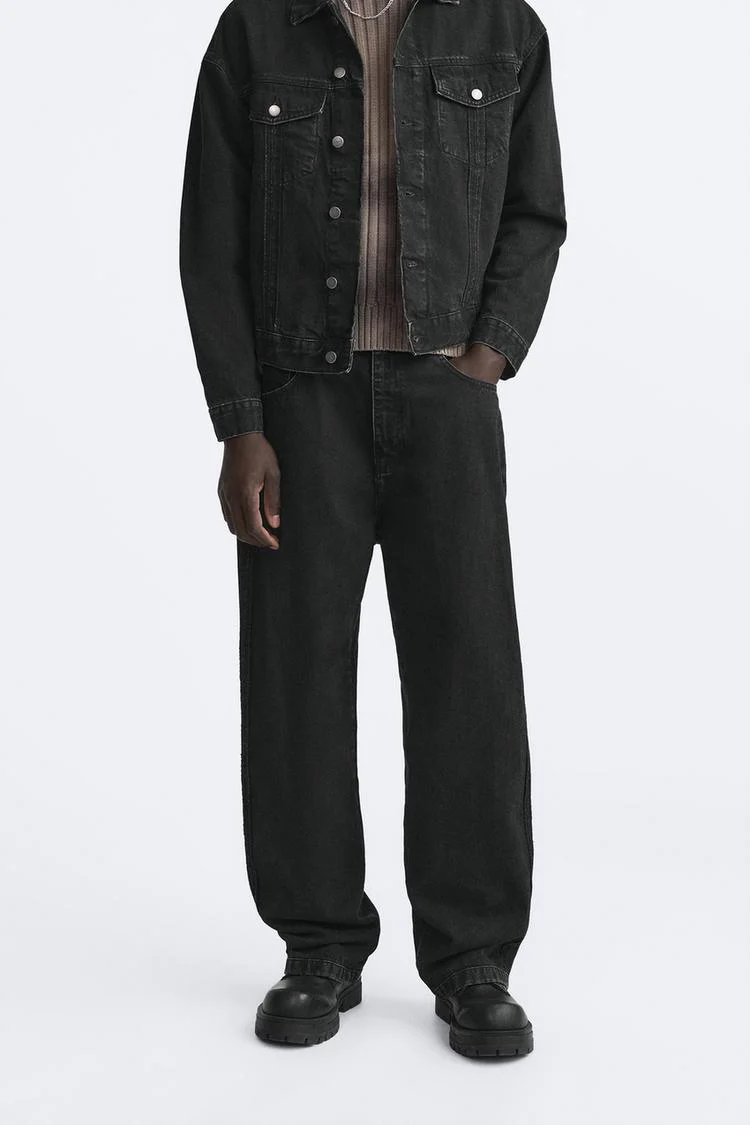 Jean coupe ample - Noir – Image 4