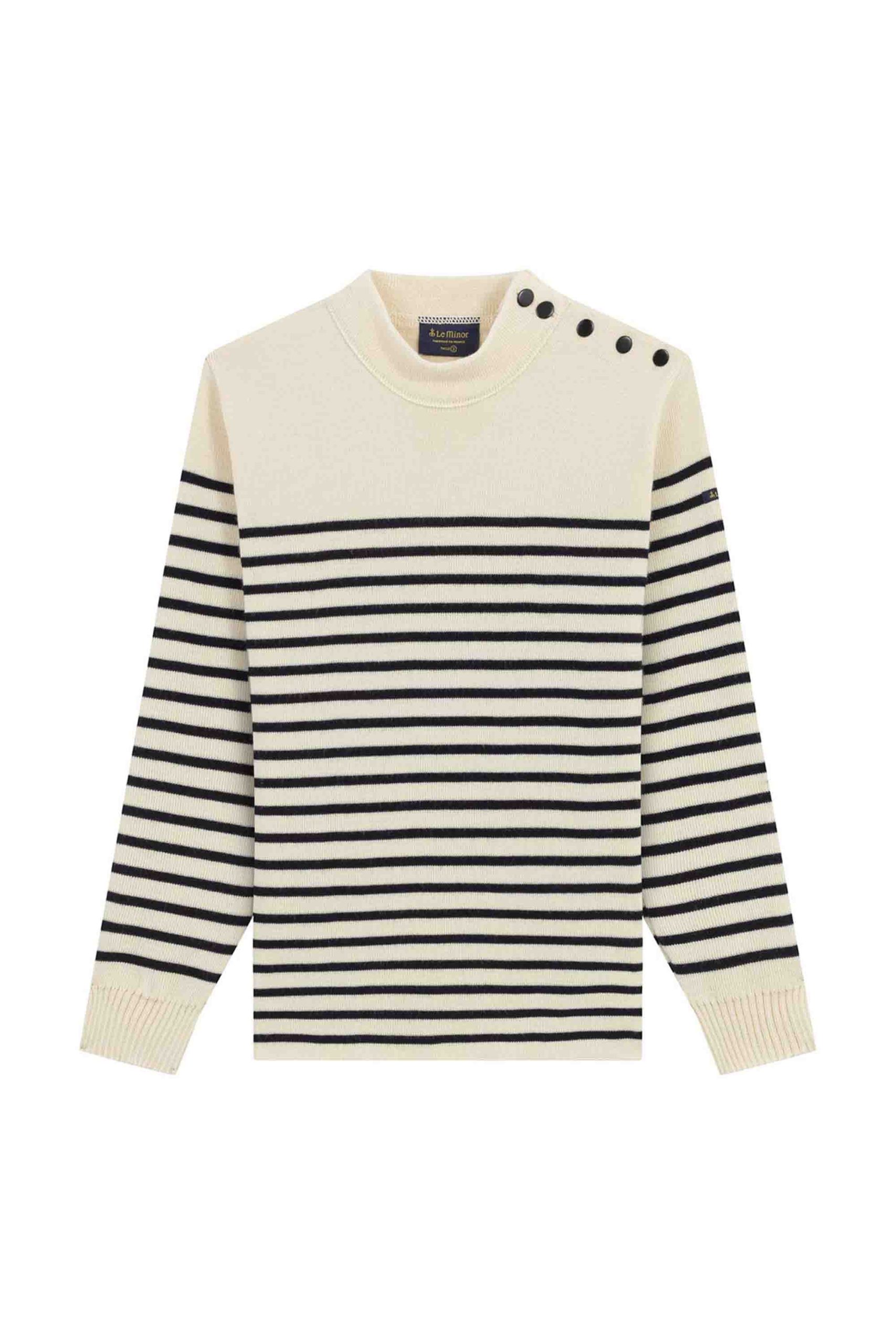 Pull marinière écru pour homme – Image 4