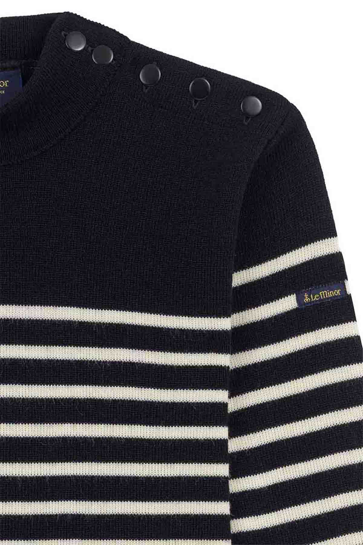 Pull marinière bleu marine pour femme – Image 5