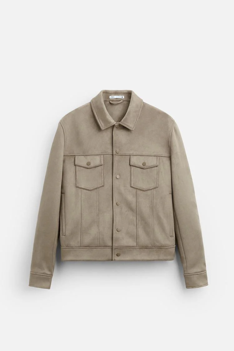 Blouson en matière synthétique - Noir – Image 5