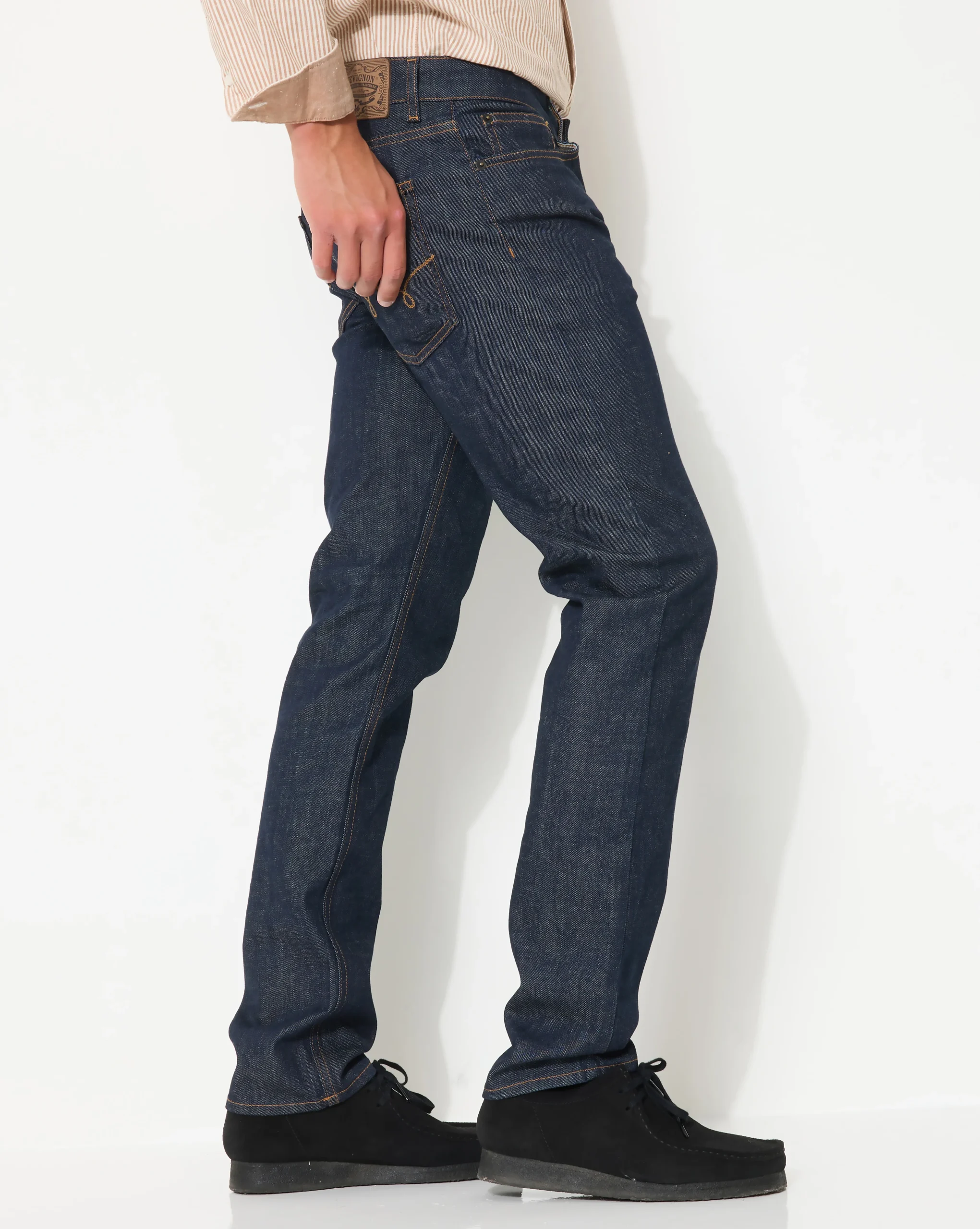 JEAN DENIM STRAIGHT BLEU MARINE – Image 5