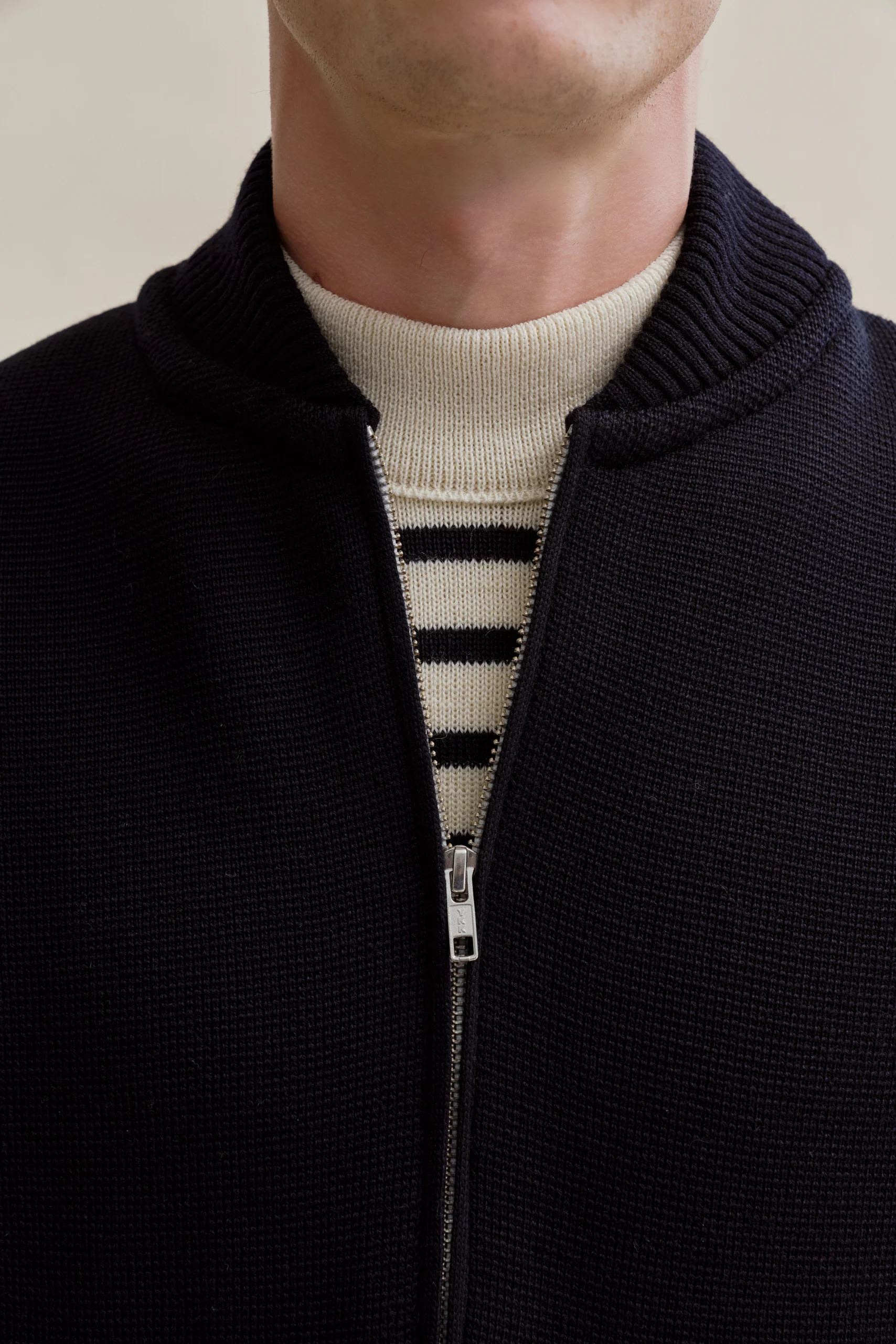 Gilet zippé marine Milano pour homme – Image 6