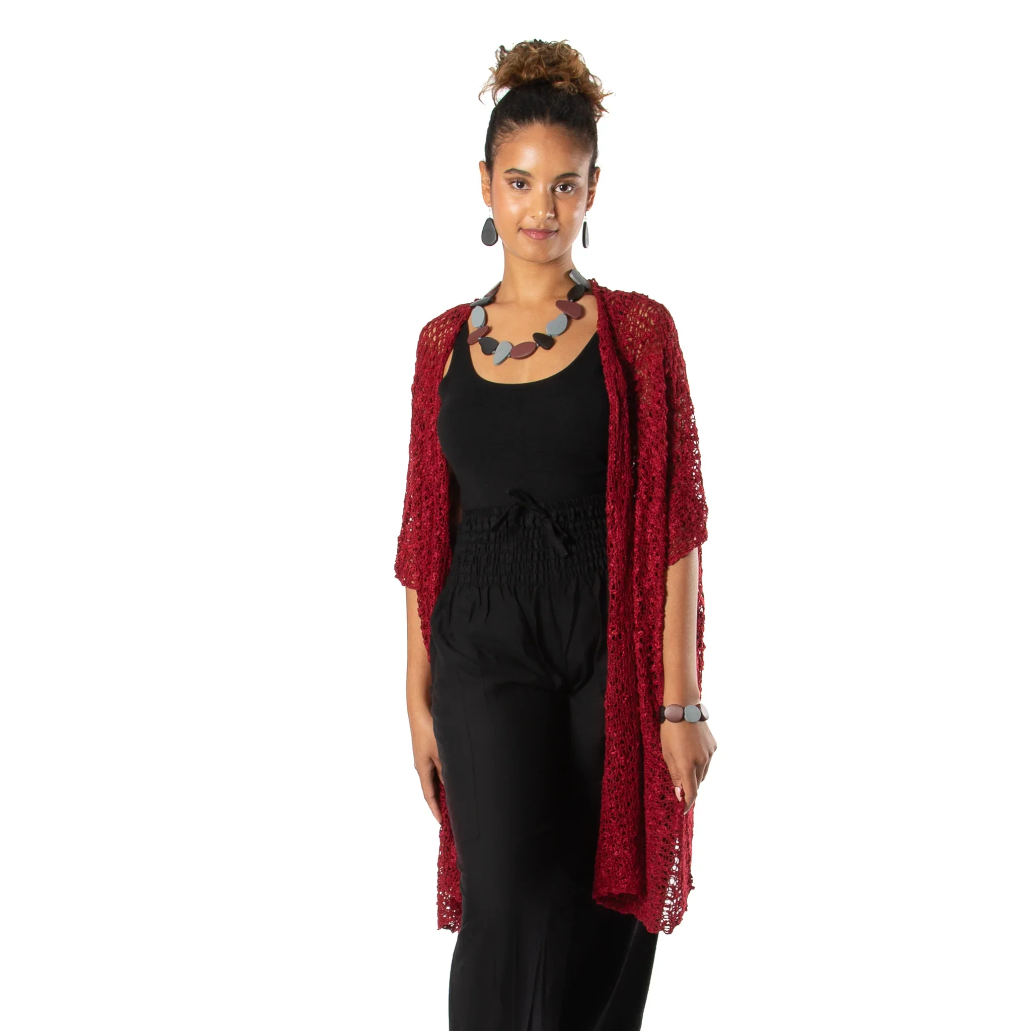 Cardigan en crochet popcorn – Image 5