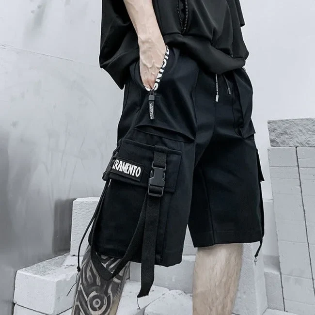 SHORT CARGO HOMME STREETWEAR NOIR – Image 2