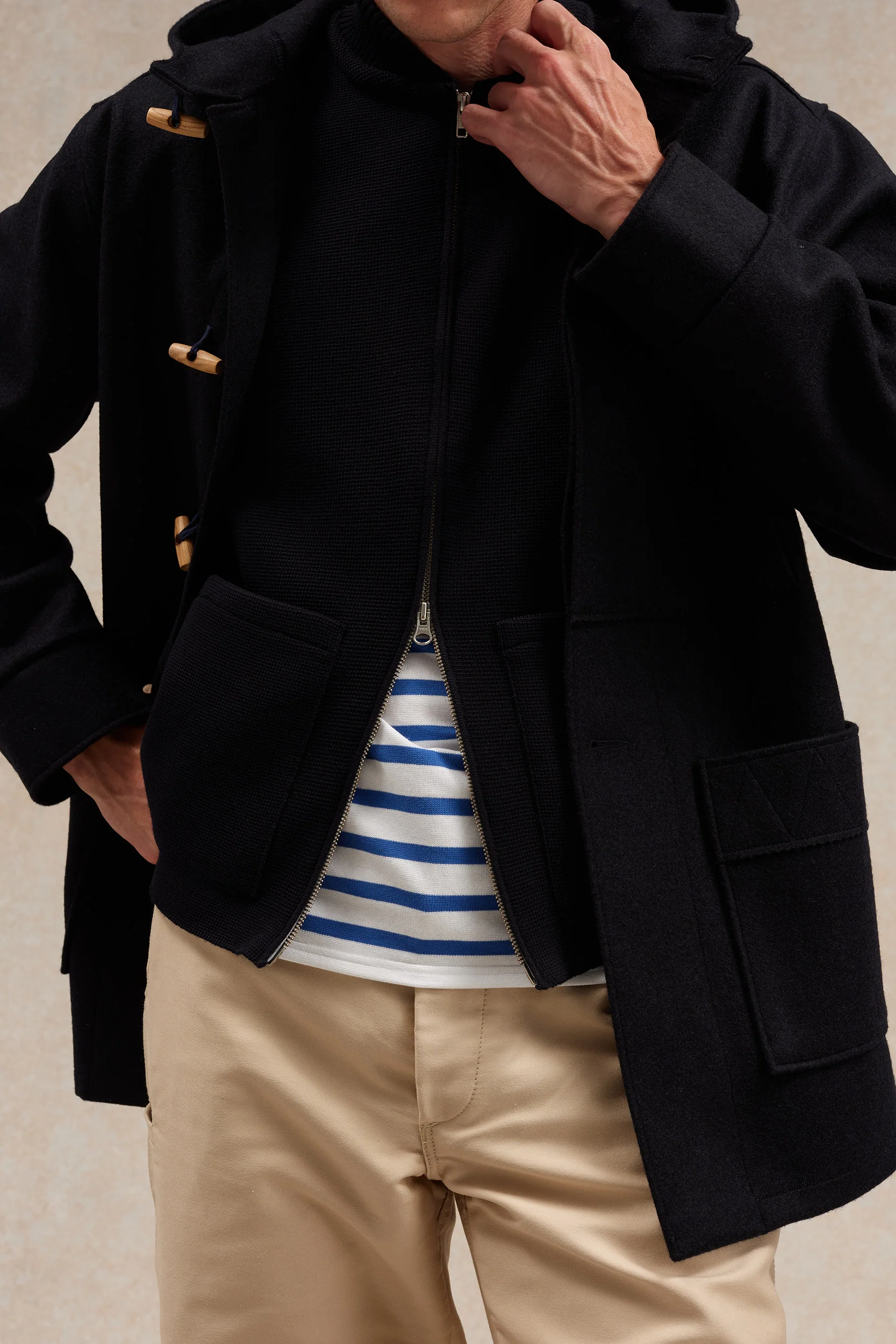 Gilet zippé marine Milano pour homme – Image 3