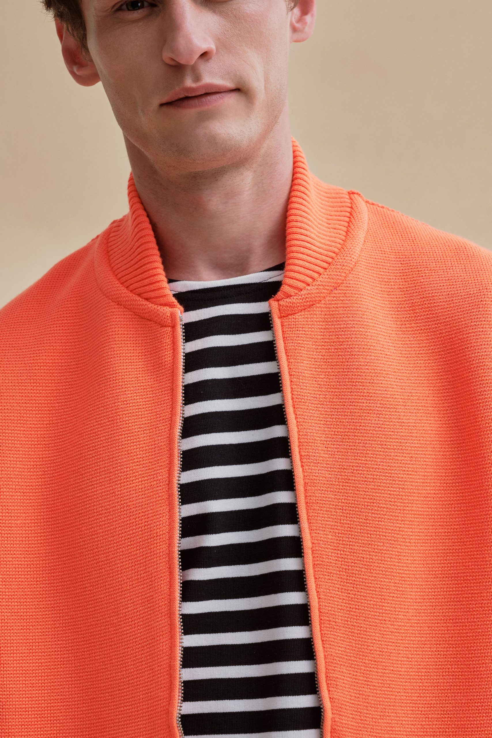 Gilet zippé orange Milano pour homme – Image 5