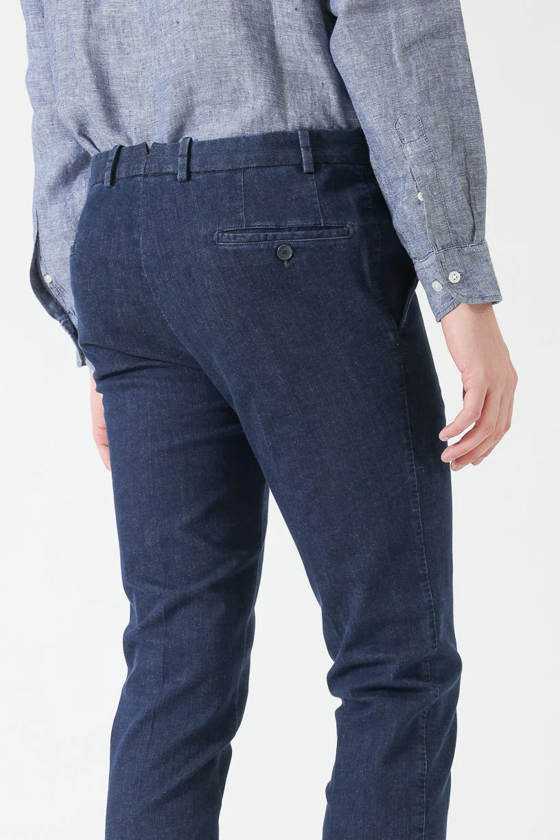 Pantalons BZV3 en jean denim japonais marine – Image 4
