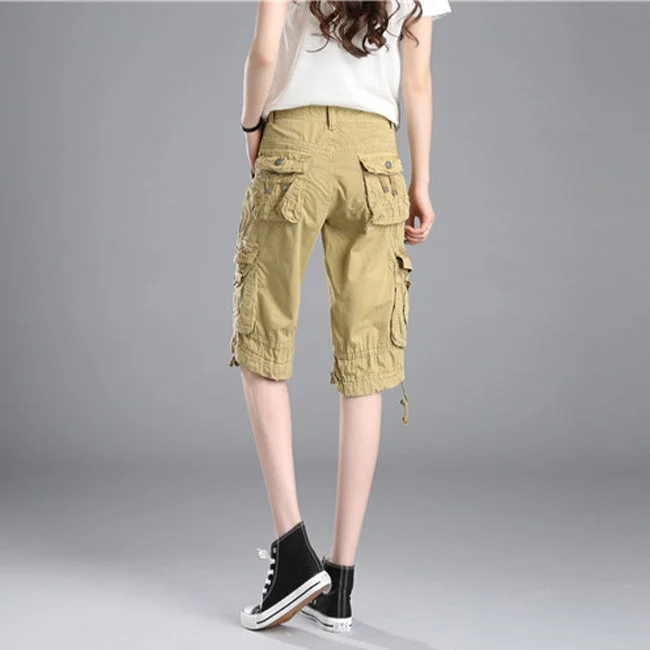 SHORT CARGO FEMME BEIGE CLASSIQUE – Image 3