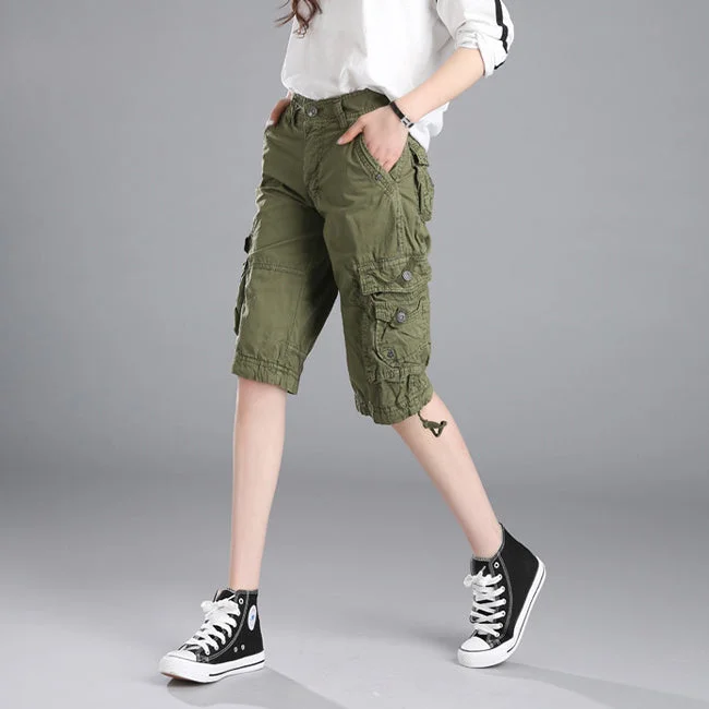SHORT CARGO FEMME BEIGE CLASSIQUE – Image 5